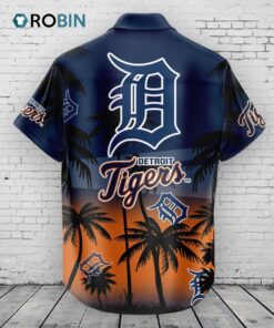 Detroit Tigers Hawaiian Shirt Coconut Tree