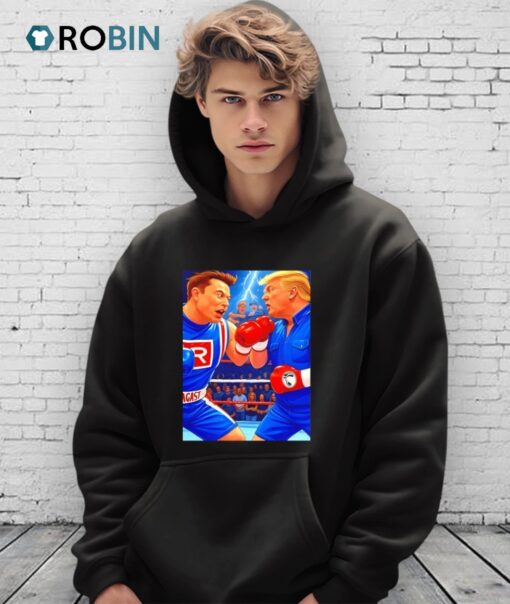 Donald Trump Vs Elon Musk 2025 War Cartoon Shirt