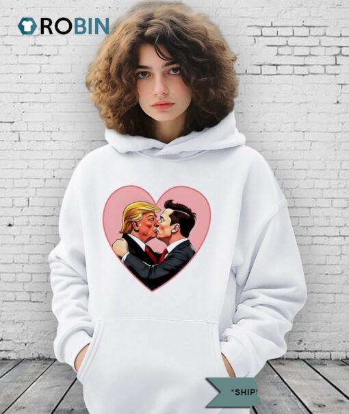 Elon Musk Vs Donald Trump Kissing Heart Shirt