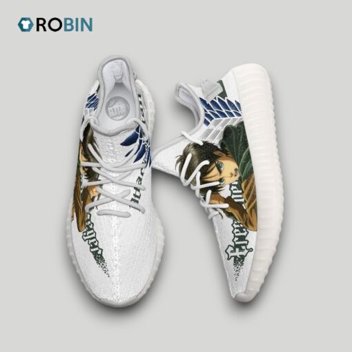 Eren Yeager Shoes Custom Attack on Titan Anime YZ Boost Sneakers