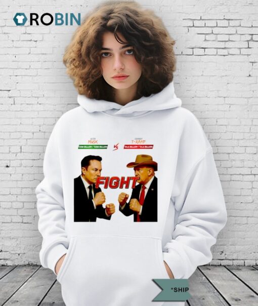 Fight Cowboy Trump Vs Alien Elon Musk 2025 Shirt