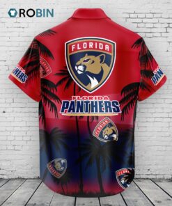 Florida Panthers Hawaiian Shirt Coconut Tree