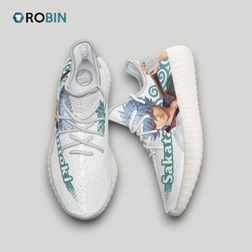 Gintoki Sakata Shoes Custom Gintama Anime YZ Boost Sneakers