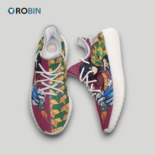 Giyu Tomioka Shoes Custom KNY Anime YZ Boost Sneakers