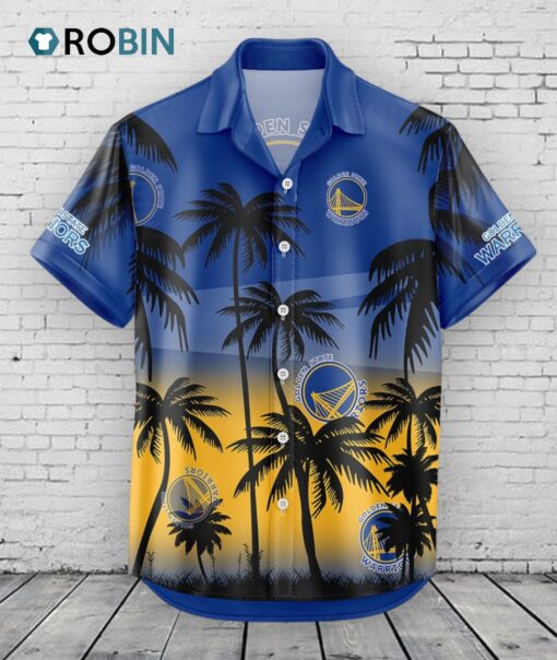Golden State Warriors Hawaiian Shirt Coconut Tree