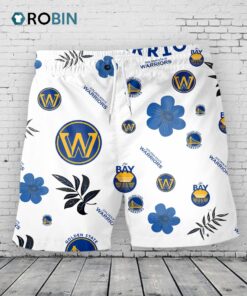 Golden State Warriors Hawaiian Shorts Tropical Beach