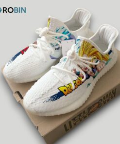 Gotenks Shoes Custom Dragon Ball Anime YZ Boost Sneakers Gotenks Shoes Custom Dragon Ball Anime YZ Boost Sneakers