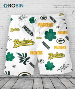 Green Bay Packers Hawaiian Shorts Tropical Beach