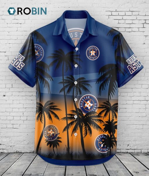 Houston Astros Hawaiian Shirt Coconut Tree