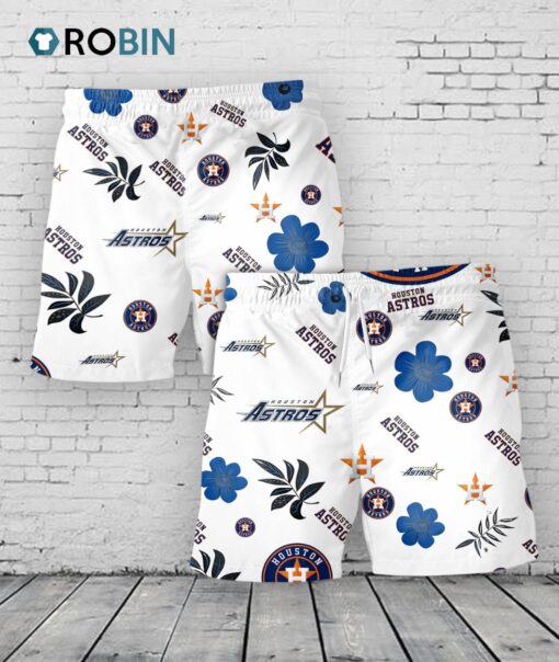 Houston Astros Hawaiian Shorts Tropical Beach