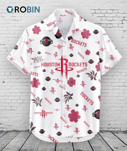 Houston Rockets Hawaiian Shirt Tropical Beach