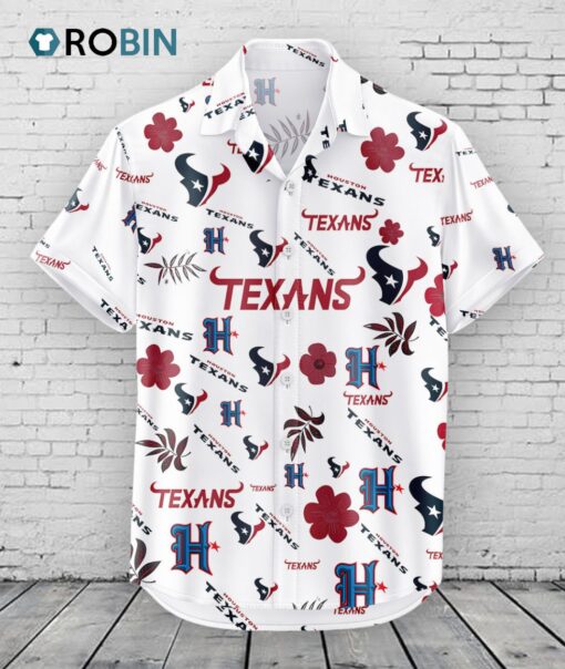 Houston Texans Hawaiian Shirt Tropical Beach