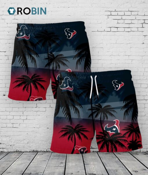 Houston Texans Hawaiian Shorts Coconut Tree