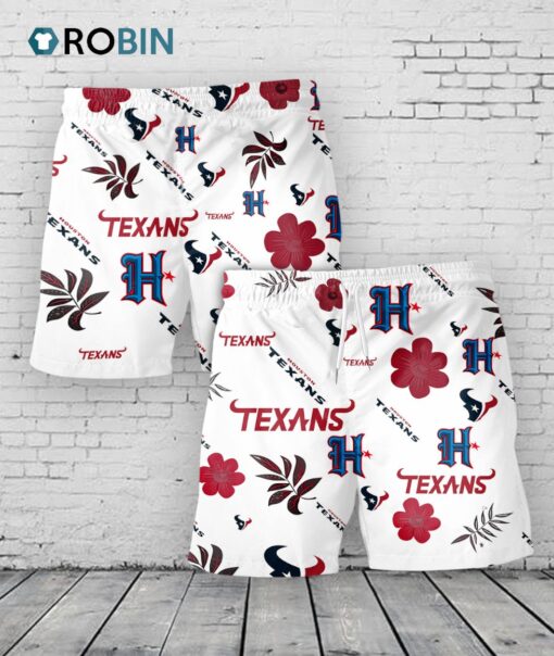 Houston Texans Hawaiian Shorts Tropical Beach