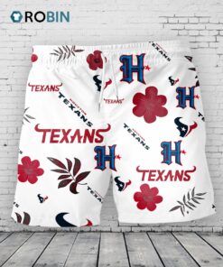 Houston Texans Hawaiian Shorts Tropical Beach