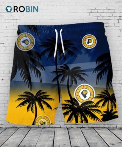 Indiana Pacers Hawaiian Shorts Coconut Tree