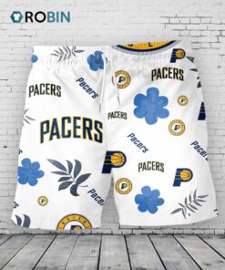 Indiana Pacers Hawaiian Shorts Tropical Beach