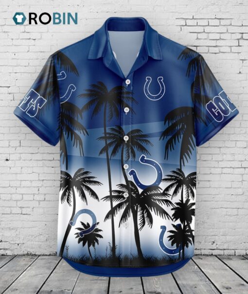 Indianapolis Colts Hawaiian Shirt Coconut Tree