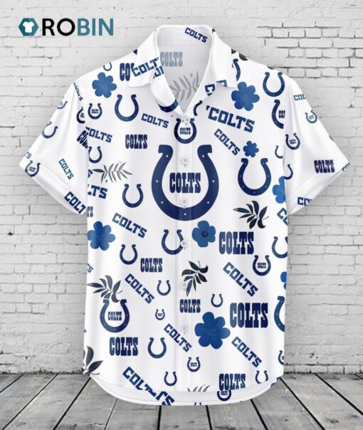 Indianapolis Colts Hawaiian Shirt Tropical Beach