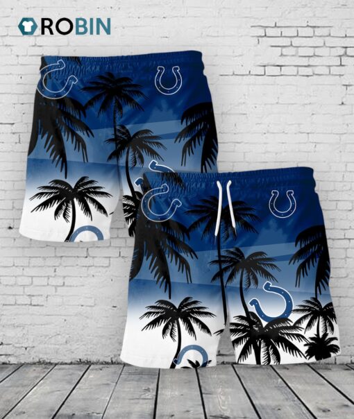 Indianapolis Colts Hawaiian Shorts Coconut Tree