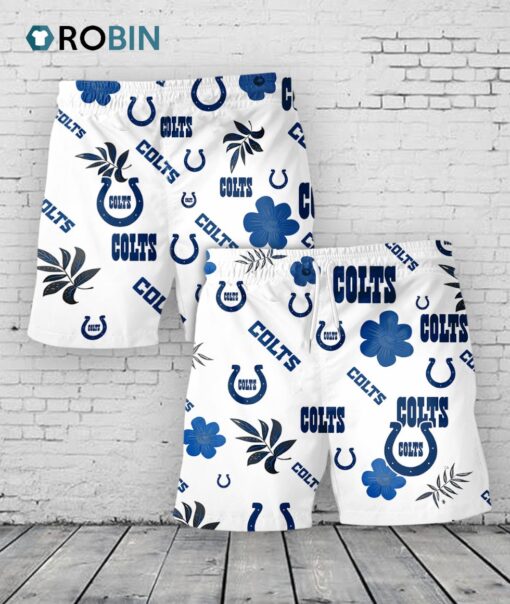 Indianapolis Colts Hawaiian Shorts Tropical Beach