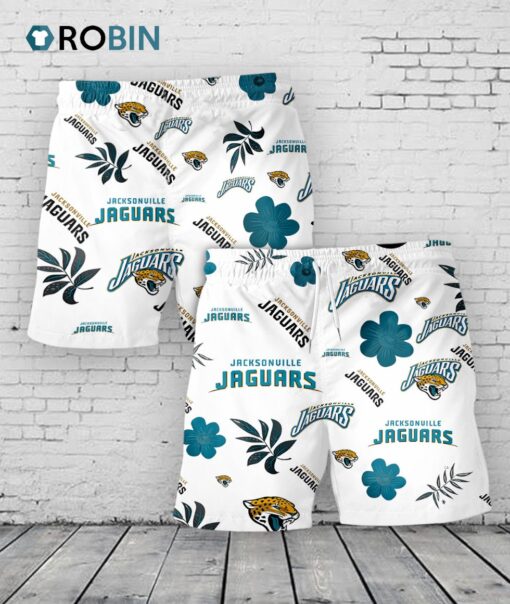 Jacksonville Jaguars Hawaiian Shorts Tropical Beach