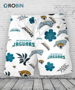 Jacksonville Jaguars Hawaiian Shorts Tropical Beach