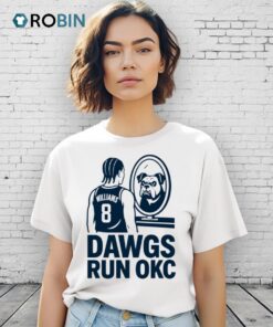 Jalen Williams Mirror Dog Dawgs Run Okc Thunder 2025 Shirt