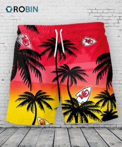 Kansas City Chiefs Hawaiian Shorts Coconut Tree