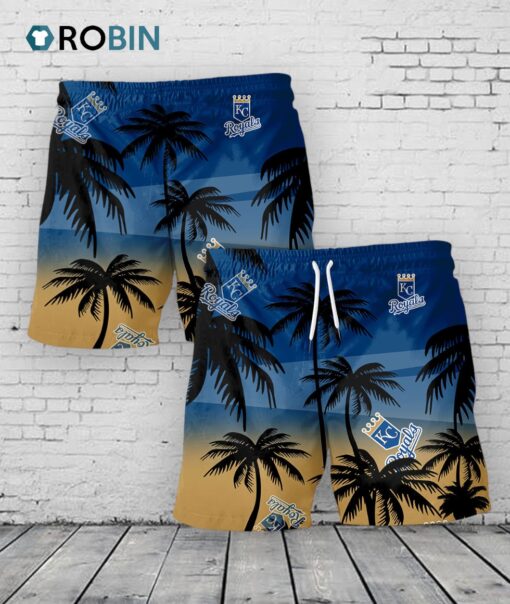 Kansas City Royals Hawaiian Shorts Coconut Tree