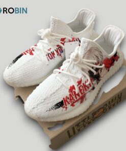 Ken Kaneki Shoes Custom Tokyo Ghoul Anime YZ Boost Sneakers