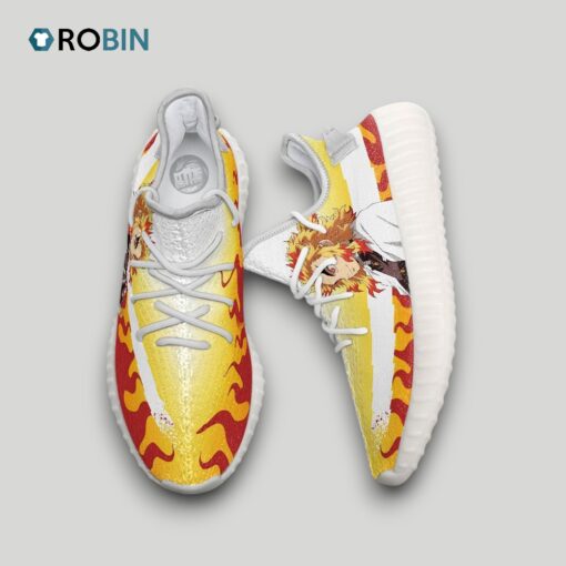 Kyojuro Rengoku Shoes Custom KNY Anime YZ Boost Sneakers