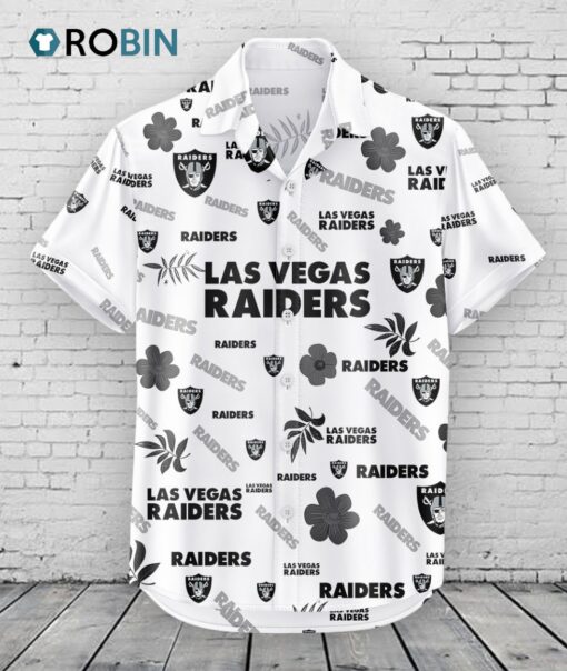 Las Vegas Raiders Hawaiian Shirt Tropical Beach
