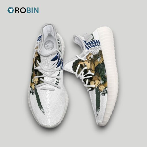 Levi x Eren Shoes Custom Attack on Titan Anime YZ Boost Sneakers