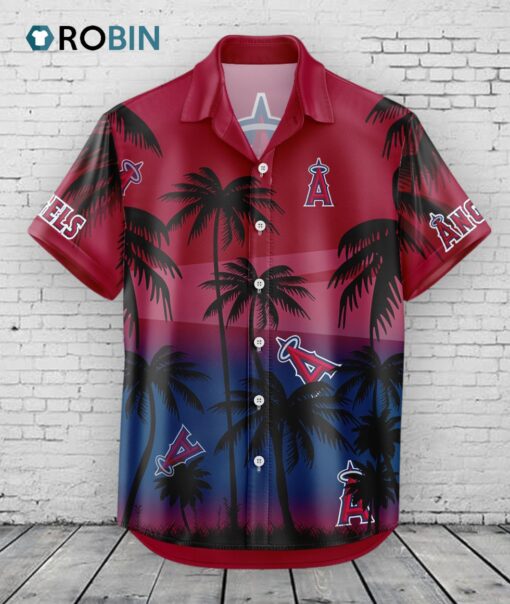 Los Angeles Angels Hawaiian Shirt Coconut Tree