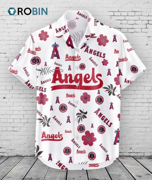 Los Angeles Angels Hawaiian Shirt Tropical Beach