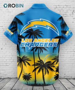 Los Angeles Chargers Hawaiian Shirt Coconut Tree