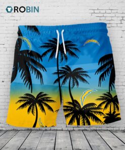 Los Angeles Chargers Hawaiian Shorts Coconut Tree