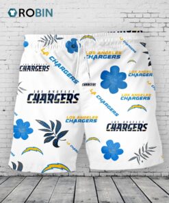 Los Angeles Chargers Hawaiian Shorts Tropical Beach