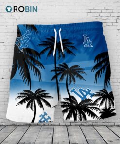 Los Angeles Dodgers Hawaiian Shorts Coconut Tree