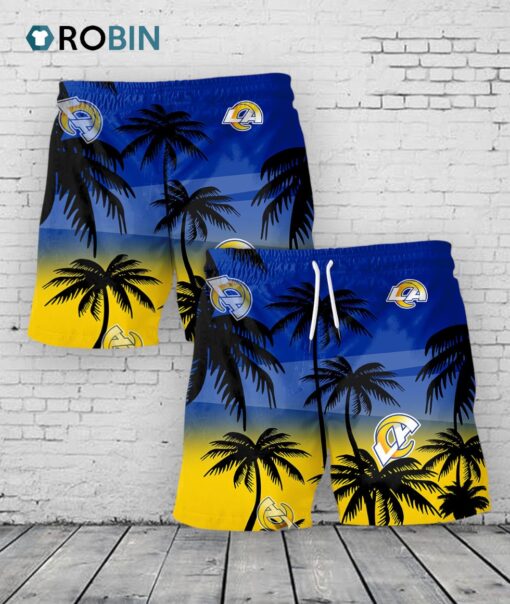 Los Angeles Rams Hawaiian Shorts Coconut Tree