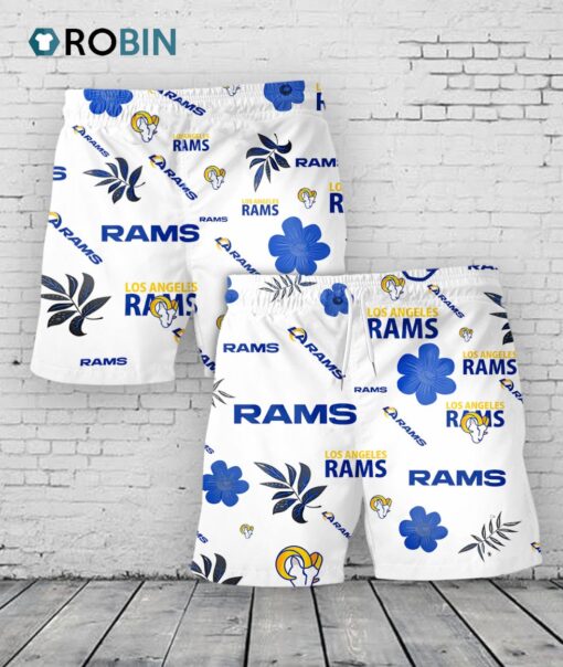 Los Angeles Rams Hawaiian Shorts Tropical Beach