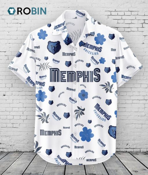Memphis Grizzlies Hawaiian Shirt Tropical Beach