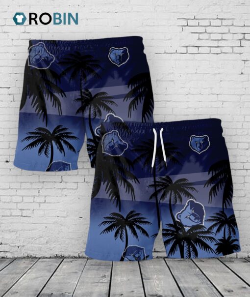 Memphis Grizzlies Hawaiian Shorts Coconut Tree