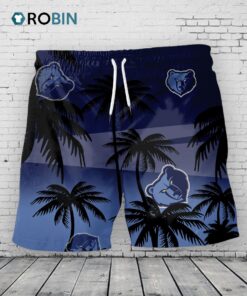 Memphis Grizzlies Hawaiian Shorts Coconut Tree Memphis Grizzlies Hawaiian Shorts Coconut Tree