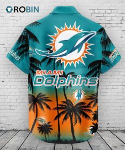 Miami Dolphins Hawaiian Shirt Coconut Tree