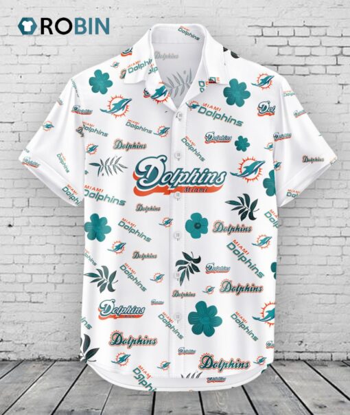 Miami Dolphins Hawaiian Shirt Tropical Beach