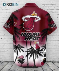 Miami Heat Hawaiian Shirt Coconut Tree