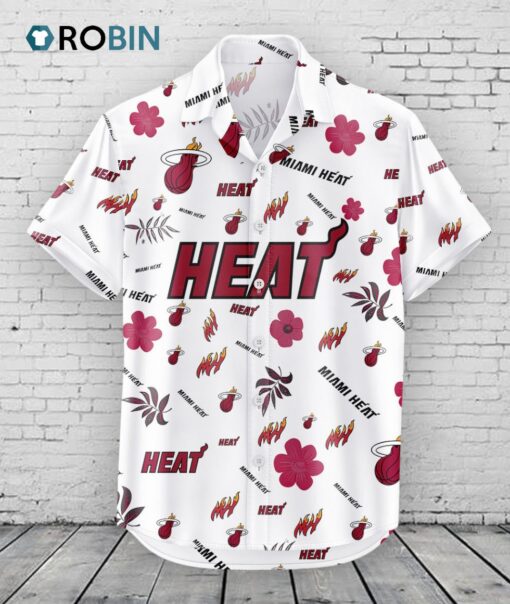 Miami Heat Hawaiian Shirt Tropical Beach