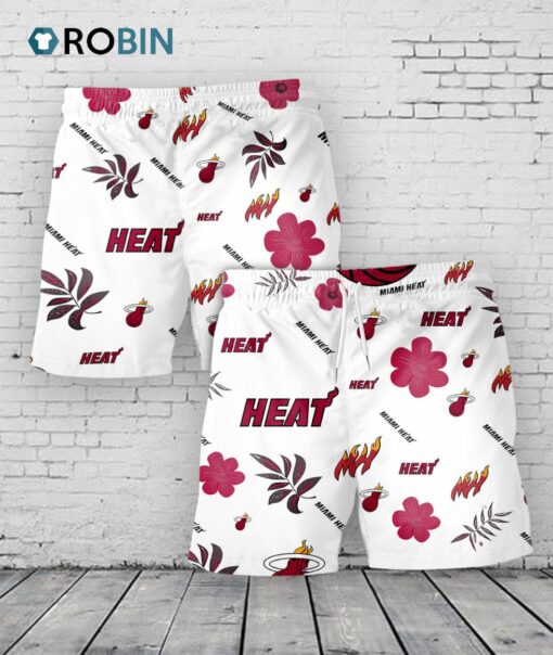 Miami Heat Hawaiian Shorts Tropical Beach